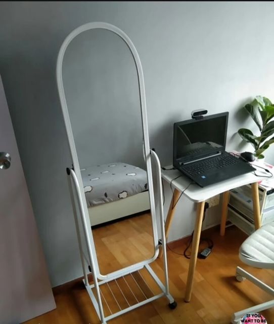 Standing Mirror Adjustable with Wheels