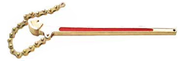 Temo 450 x 1600mm Light Duty Safety Chain Wrench - Al-Br