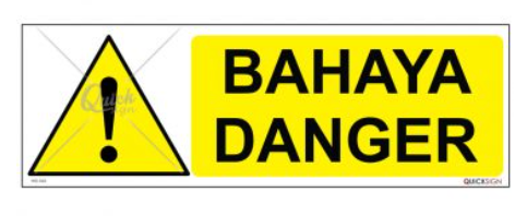 DANGER SIGNAGE - WD043_SAFETY SIGNAGE_SIZE: 300MM(W) X 100MM(H)