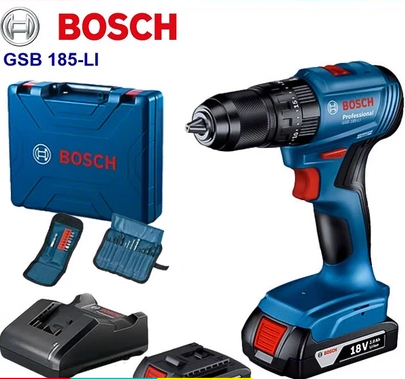 Bosch GSB 185 LI Cordless Impact Drill 18V with 2 battery set
