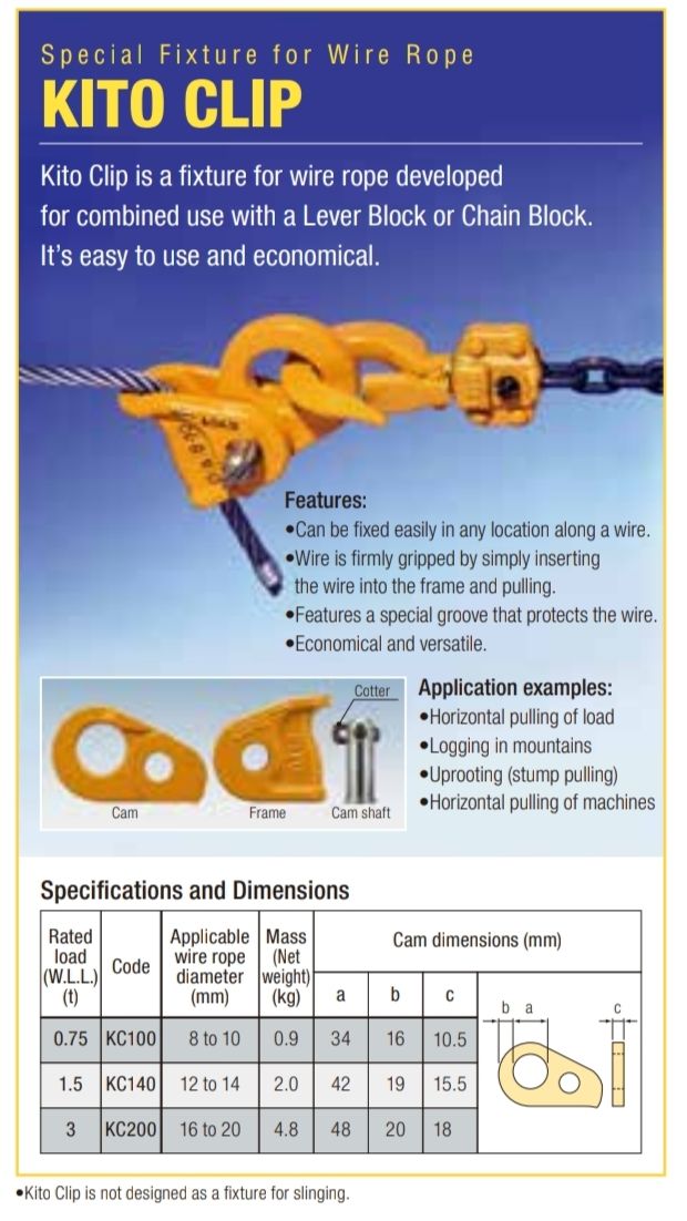 OCHA KITO ROPE CLIP MODEL KC 100, KC 140 & KC 200- PRE ORDER ITEM