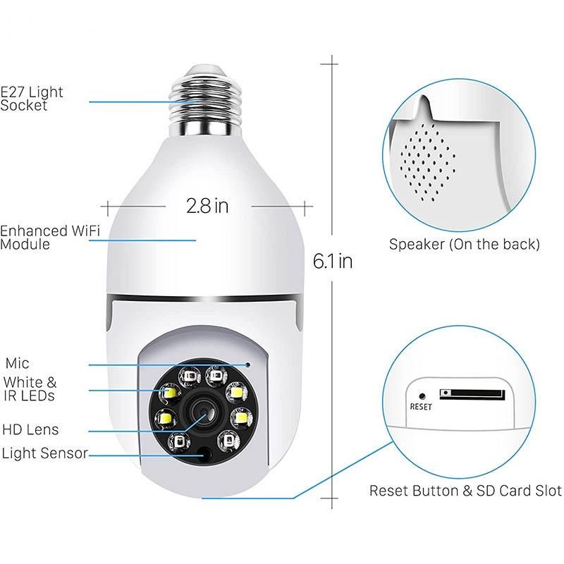 V380 1080P Q15/Q16s Pro CCTV Camera Wireless Network Security Home Two Way Audio Night Vision Light Bulb