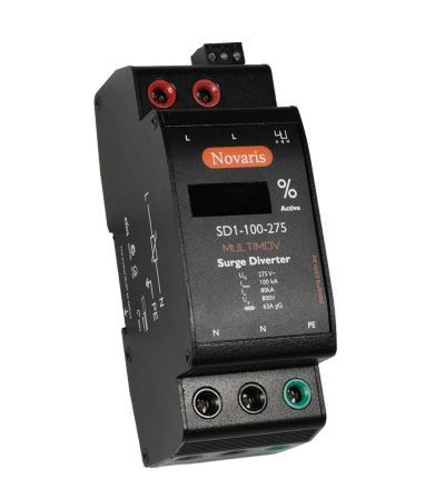 Surge Diverter, MULTIMOV, 1 Phase, 100kA, 275VAC, Digital Display, Alarm contact SD1-100-275