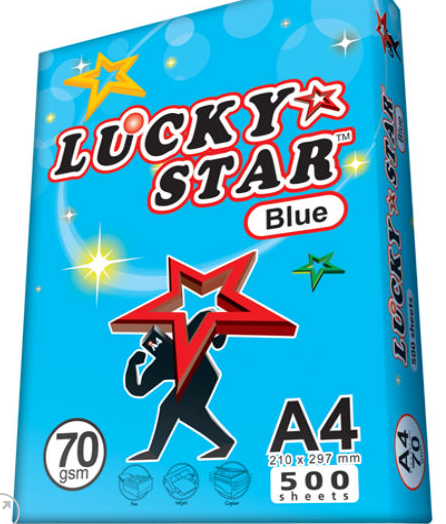 Lucky Star A4 70 GSM 500 SHEET - BLUE