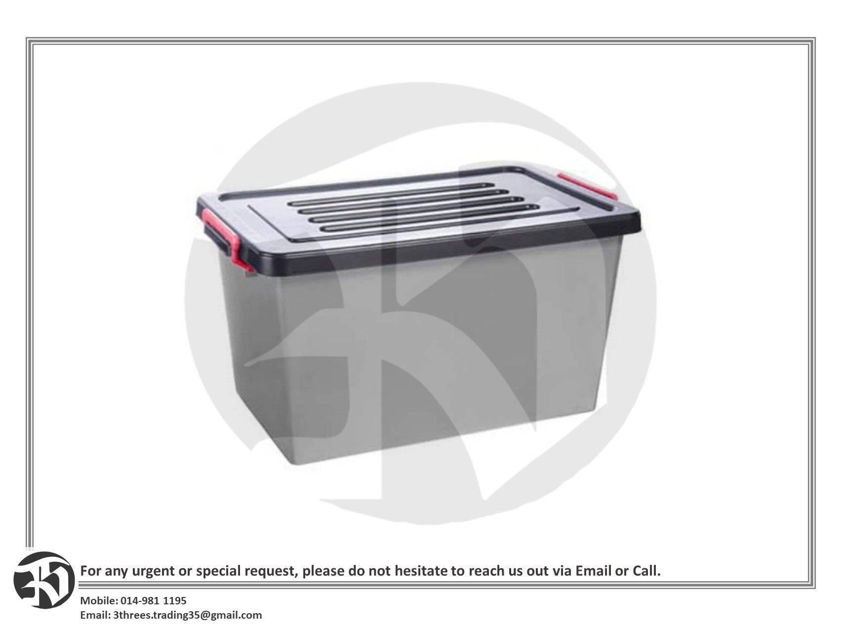 Century Plastic Storage Box With Wheel 50L