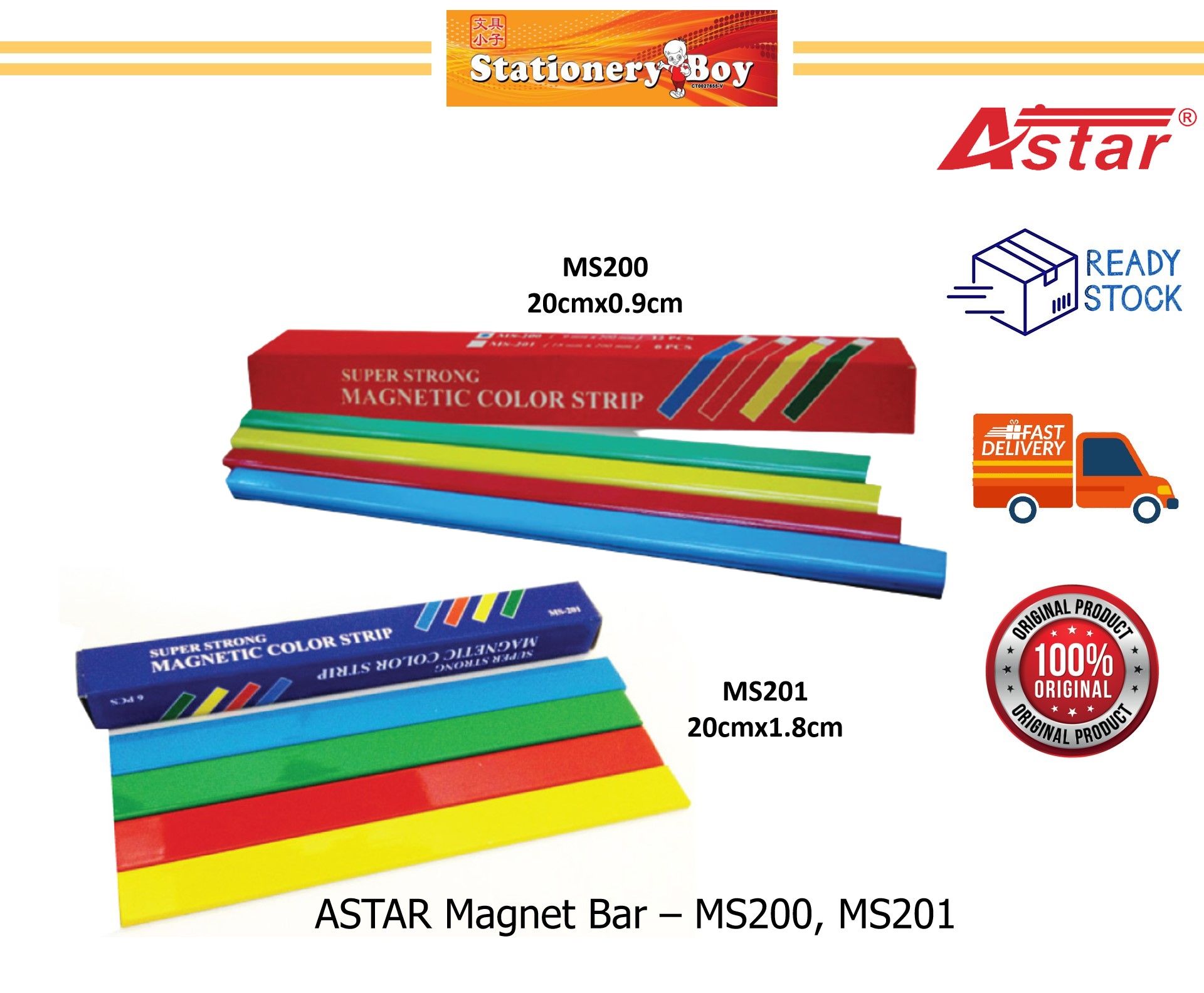ASTAR Magnet Bar 1pc / Bar Magnet MS200, MS201