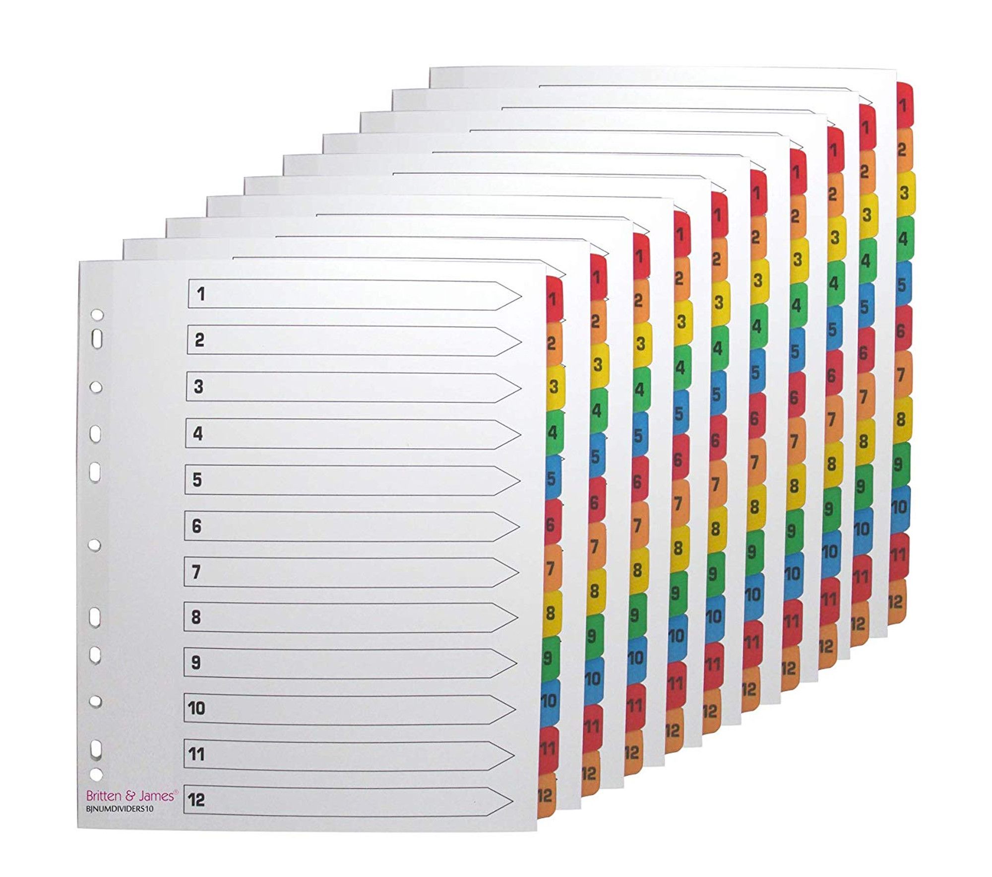 Index Divider Paper 10 colour (5set/pkt) (FINEPAP) Local Supplier, Fast Delivery )