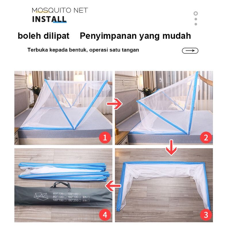 kelambu boleh lipat 190X135X80cm
