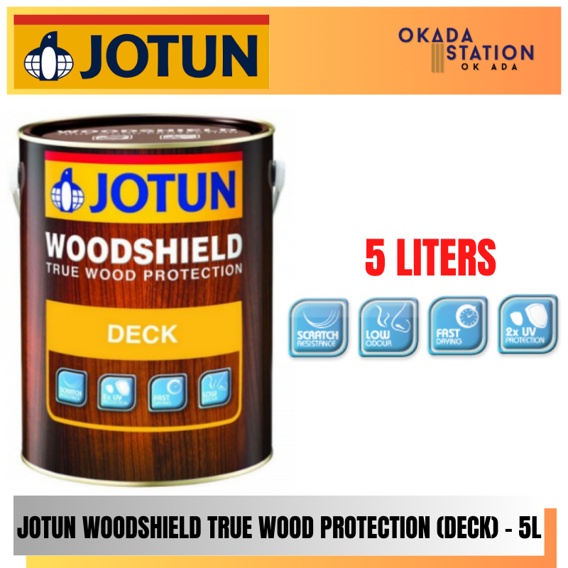 Jotun Paint / 5L / 5 LITER / Interior Paint / Exterior Paint / Woodshield True Wood Protection / DECK / Oil Based Paint / Shellac / Wood Paint / Cat Dalaman / Cat Luaran / Cat Minyak / Cat / Syelek