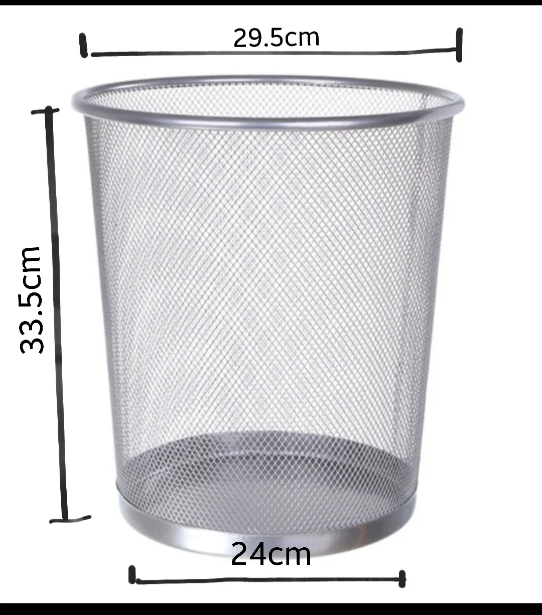 GREY METAL DUSTBIN