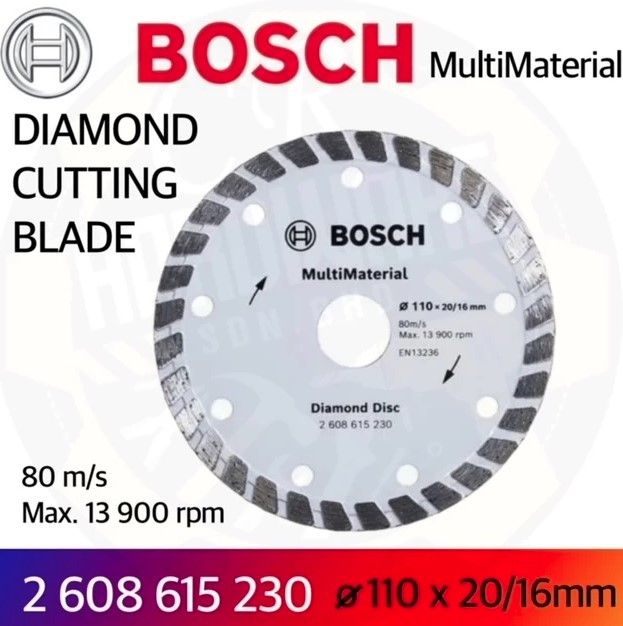 BOSCH MULTIMATERIAL DIAMOND DISC 110 MM (2608615230)