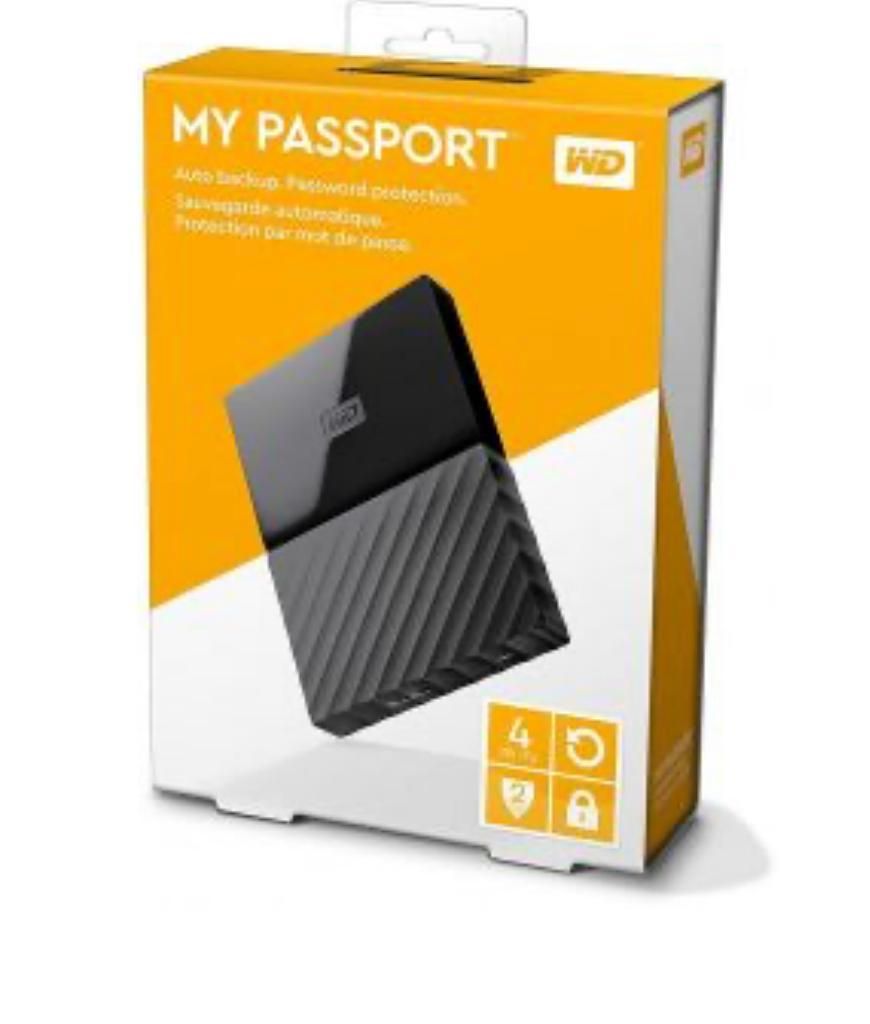 WD My Passport External Hard Disk Drive 4TB