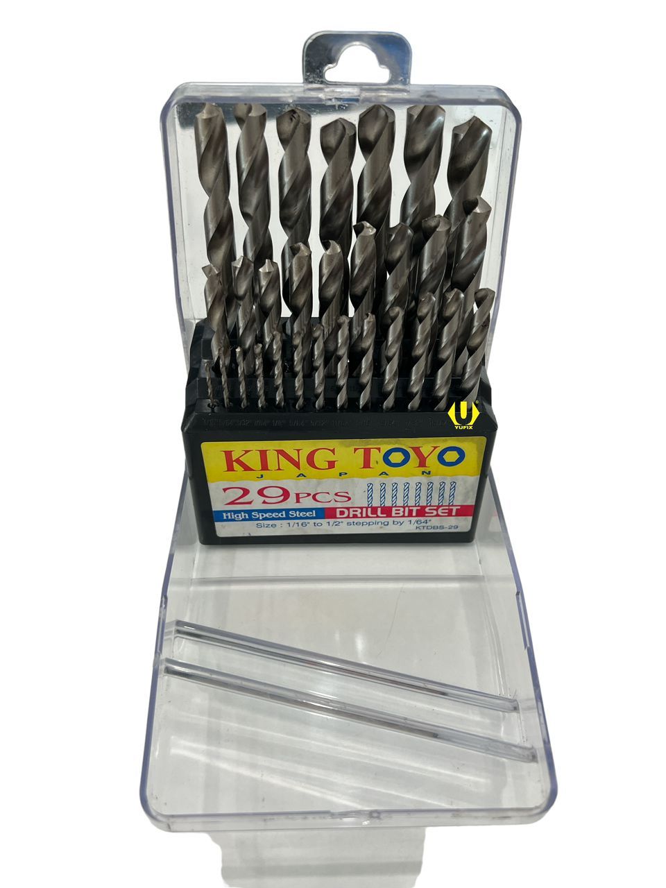 KING TOYO 29PCS HSS Drill Bit Set 1/16"-1/2" (KTDBS-29) / drill bit metal / drill bit set heavy duty / drill bit set (STAINLESS STEEL)