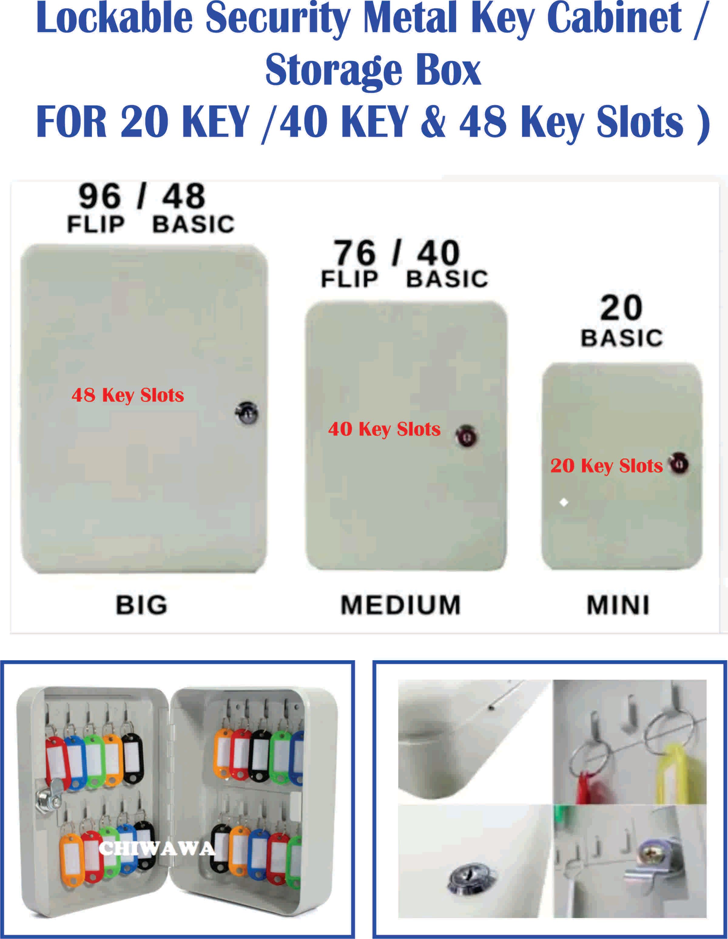 Ocha key Storage Metal Box for 20keys/ 40 keys & 48 key, 76 ,80 96 and 100 key free delivery