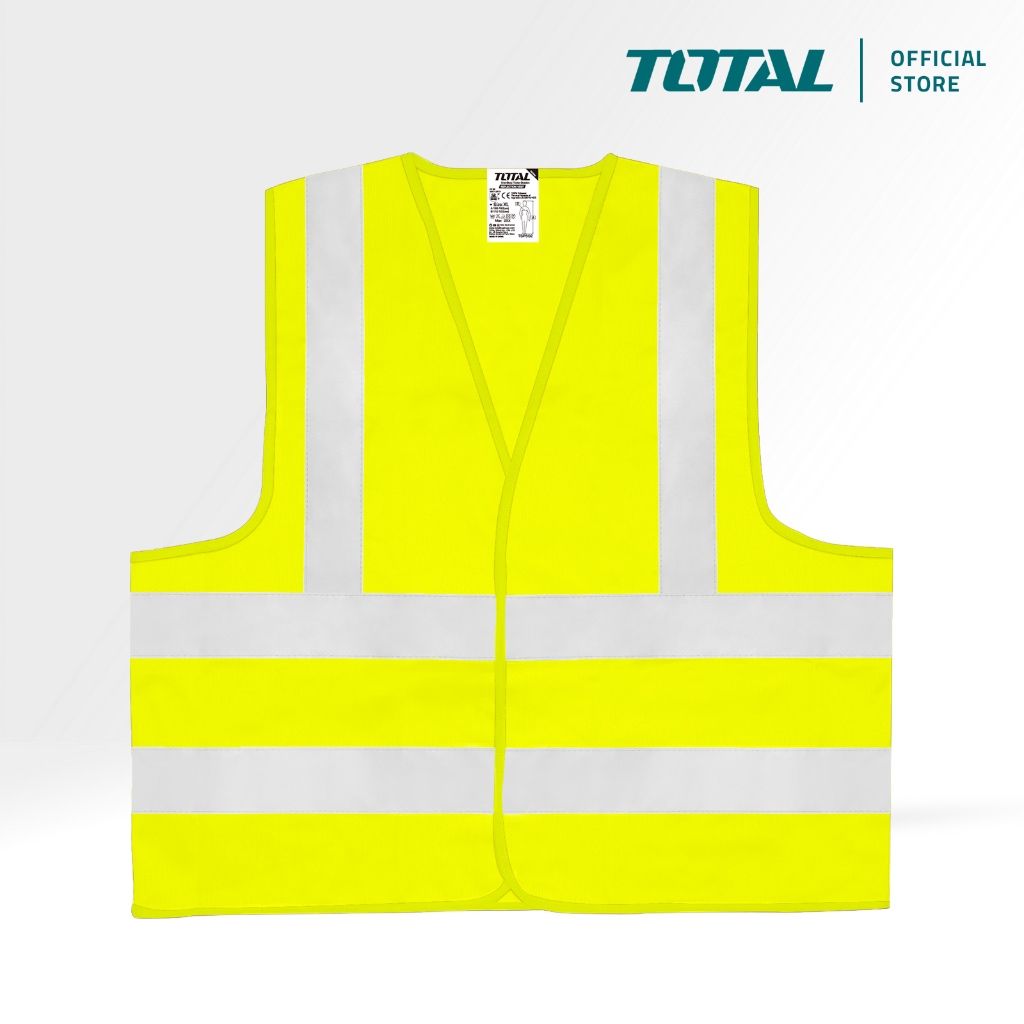 TOTAL REFLECTION VEST EN471 CLASS 2 FOR HIGH-VISIBILITY HI-VIS WAISTCOAT WITH REFLECTIVE STRIP - YELLOW TSP502 (SIZE : XL)