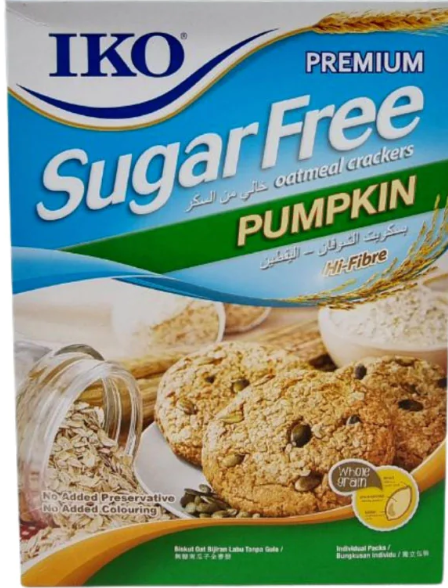 IKO Premium Sugar Free Oatmeal Crackers - Pumpkin 178g