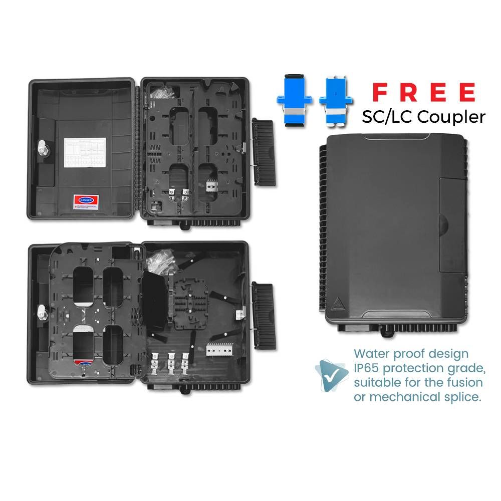 OUTDOOR / INDOOR 48 CORES FTTH FIBER WALLMOUNT PANEL BOX