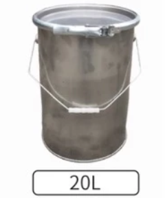 20L Food Grade 304 Stainless Steel Pail with Metal Handle Open Head Sealed