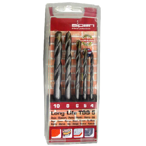 ALPEN 5-PC TCT Masonry Drill Sets (Straight Shank)