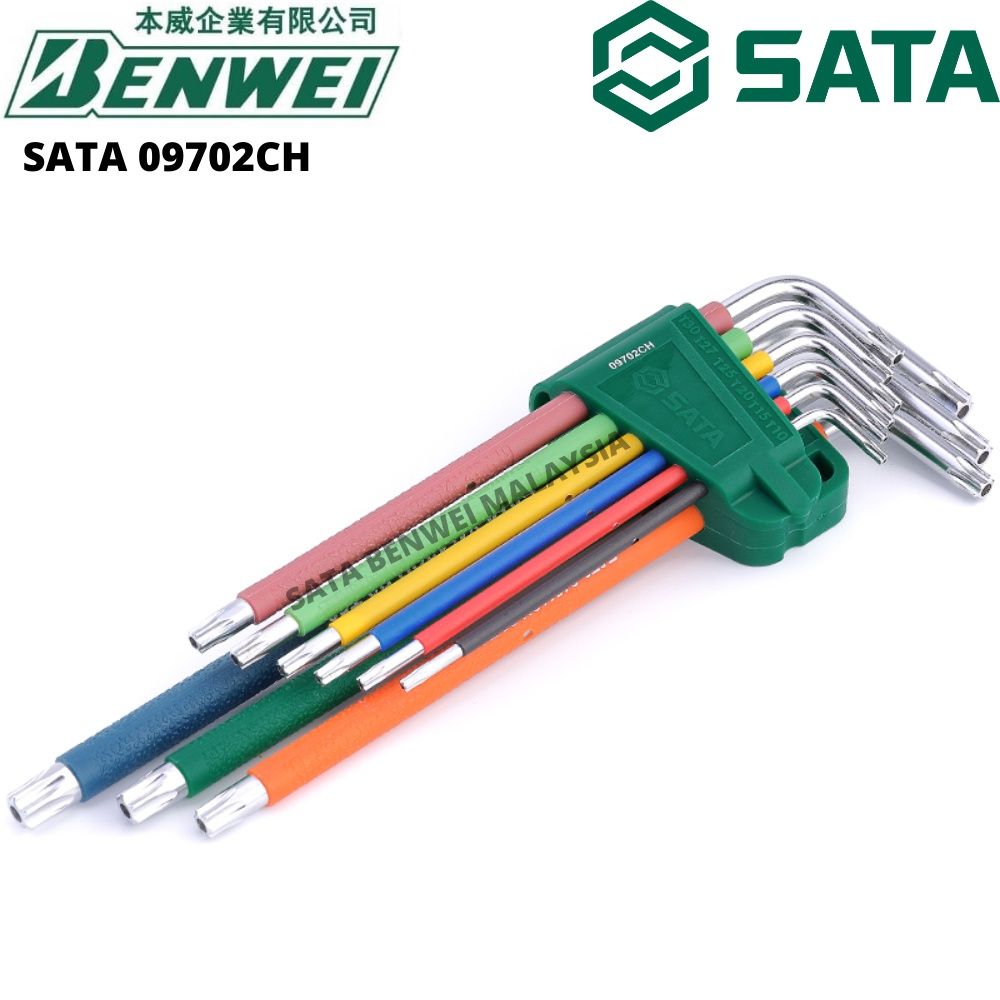 SATA *SATA 09702CH 9PCS Extra Long Torx Hex Key