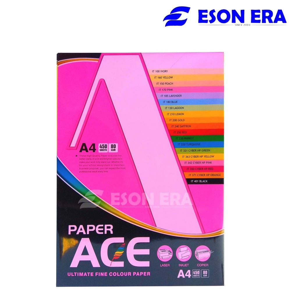 ACE A4 Colour Paper 80gsm PINK