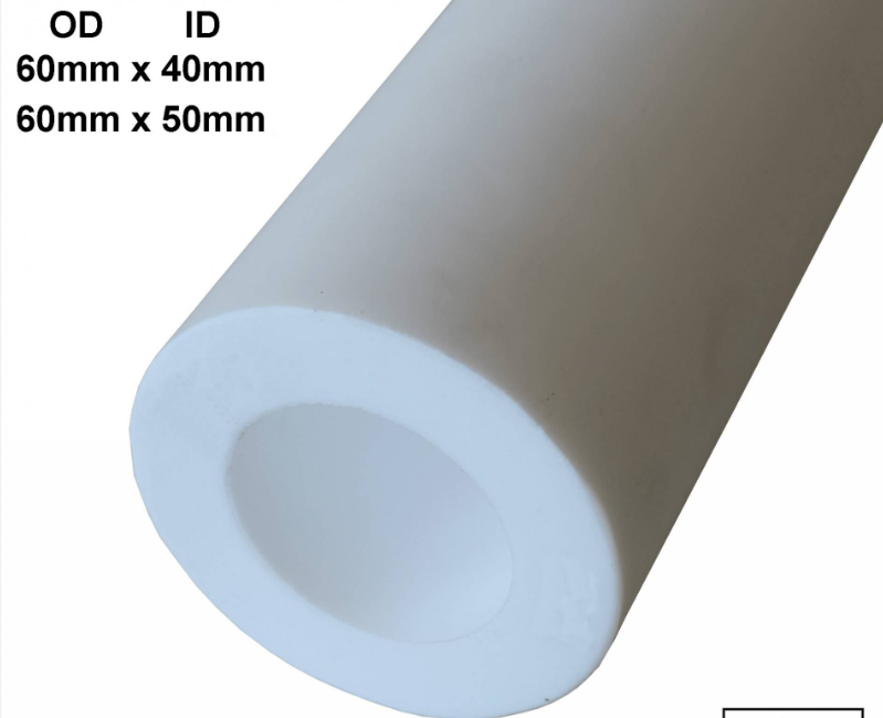 PTFE HOLLOW ROD 40MM 50MM 60MM TUBE HOLLOW PIPE ROUND BAR