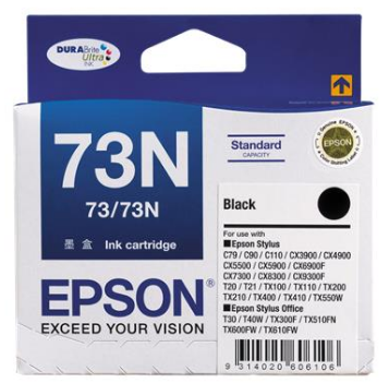 Genuine Malaysia Epson Warranty - EPSON 73N BLACK INK C13T105190