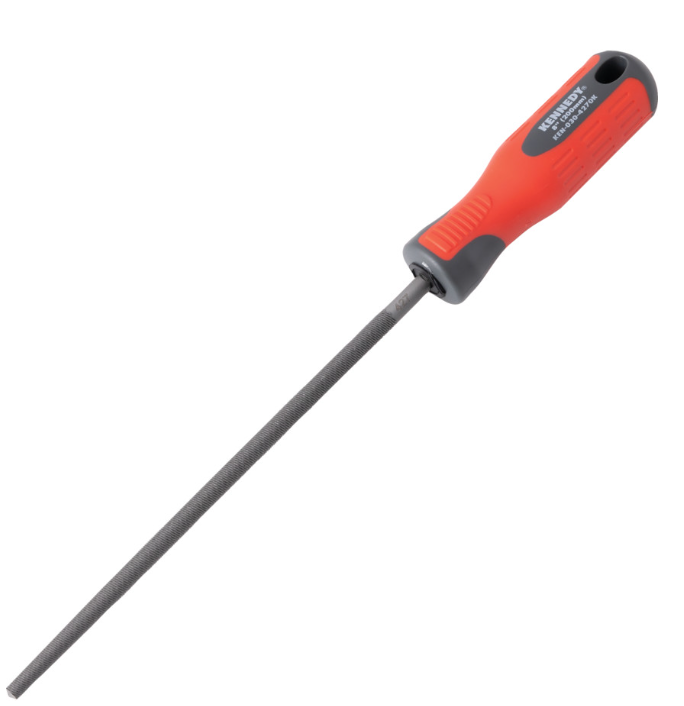 Kennedy-Pro 250mm (10") Round Smooth Engineers File With Handle KEN0306260K