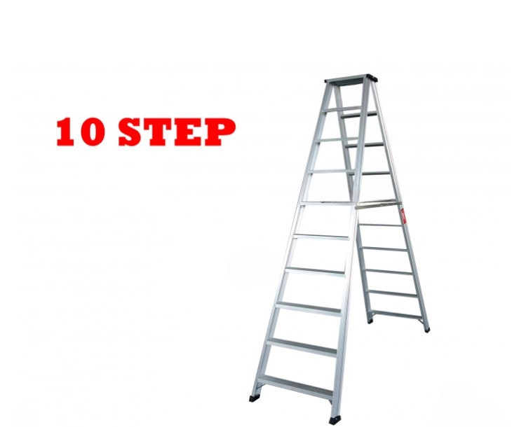 LADDERMAN HEAVY DUTY ALUMINIUM DOUBLE SIDED LADDER (10 STEP)