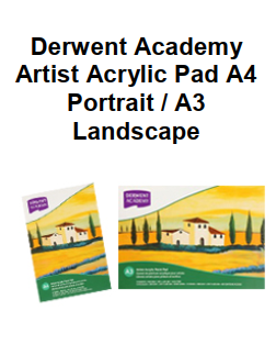 Genuine Malaysia Derwent Academy Product - Derwent Academy Artist Acrylic Pad A4 Portrait R31230F