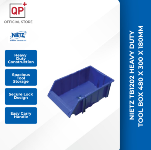 NIETZ TB1202 HEAVY DUTY TOOL BOX 480 X 300 X 180MM | KOTAK PERALATAN | 工具箱-BLUE