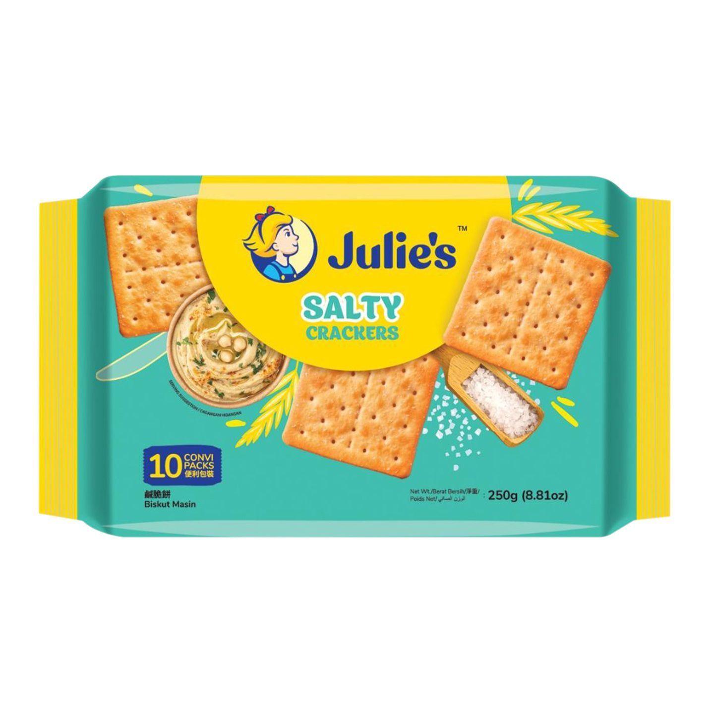 Julie's Salty Cracker Convenient Pack 250gm