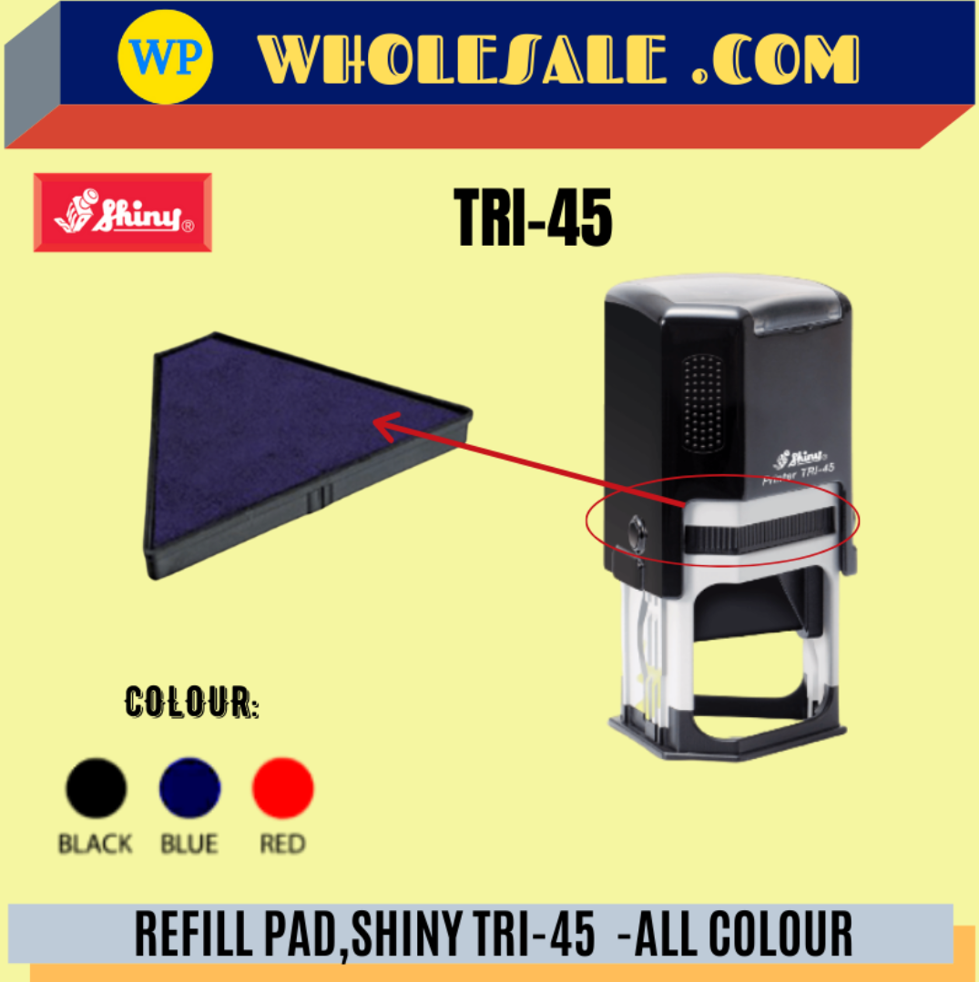 SHINY / REFILL PAD / TRI-45 / DATE / ALL COLOUR / REFILL INK / STAMP PAD REFILL