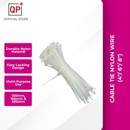 CABLE TIE NYLON WIRE PENGIKAT WAYAR KABEL TIE 100MM  150MM  200MM X 2.5MM (4"/ 6"/ 8") l KABEl l 电缆-3 IN 1 X 75pcs