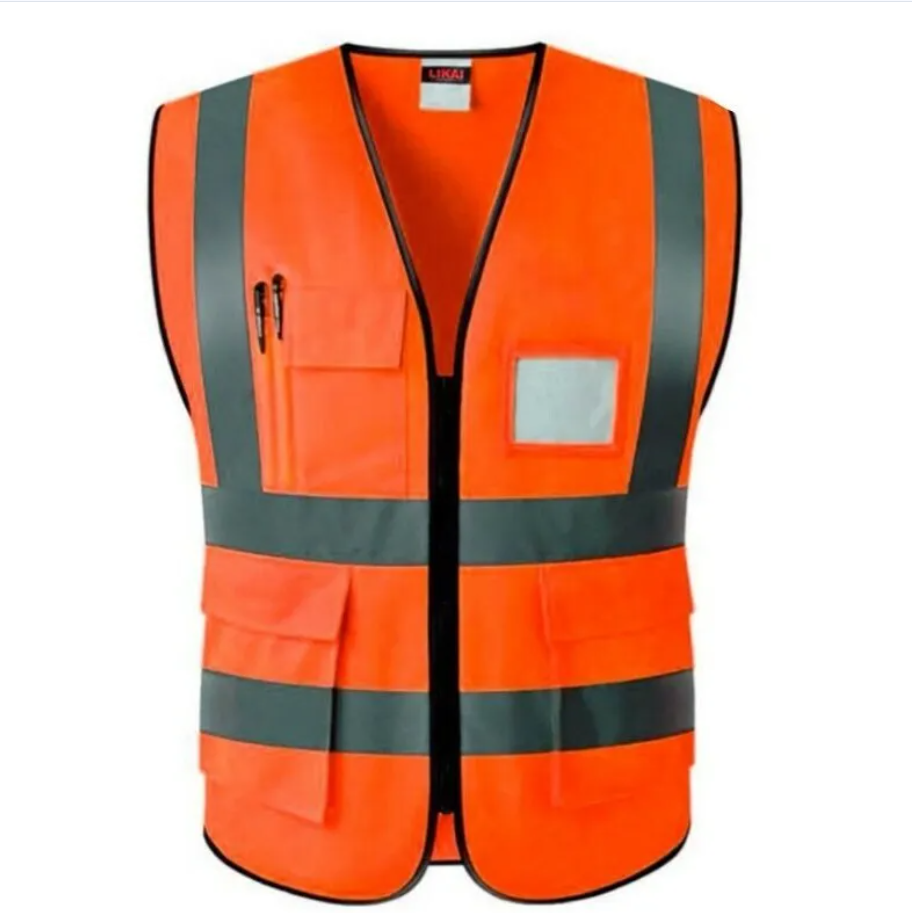 BLAZESAFE REFLECTIVE VEST HIGH VISIBILITY SAFETSAFETY VEST CLOTHING SFV VEST MULTI POCKETS #FHOT-1