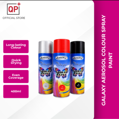 GALAXY AEROSOL COLOUR SPRAY PAINT 400ML l SEMBUR CAT l 喷漆-CLEAR - 1