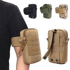 Tactical Molle Arm Pouch Waist Bag Outdoor Waterproof Nylon Multifunction Casual Men EDC Tool Bag Mobile Phone Case Hunting Bag