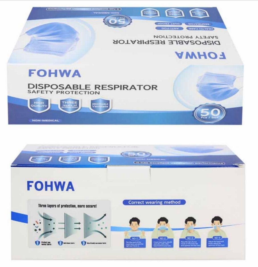 3 Layer Face Mask With Earloops (Penghantaran Seluruh Malaysia)
