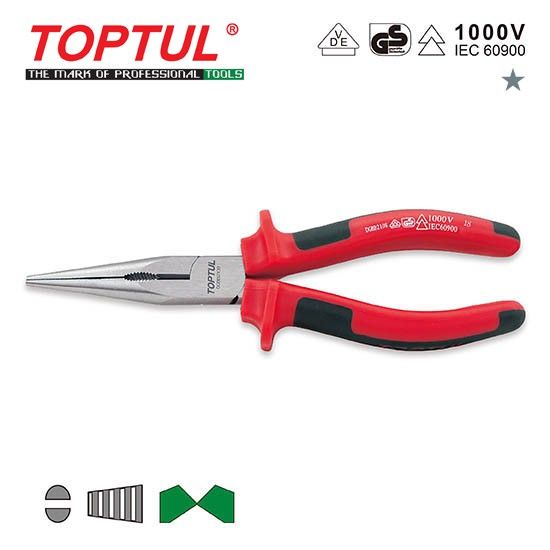 TOPTUL VDE INSULATED LONG NOSE PLIERS DGBB2108