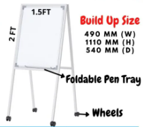 *Flip Chart Board with roller whiteboard magnetic 1.5ft X 2ft