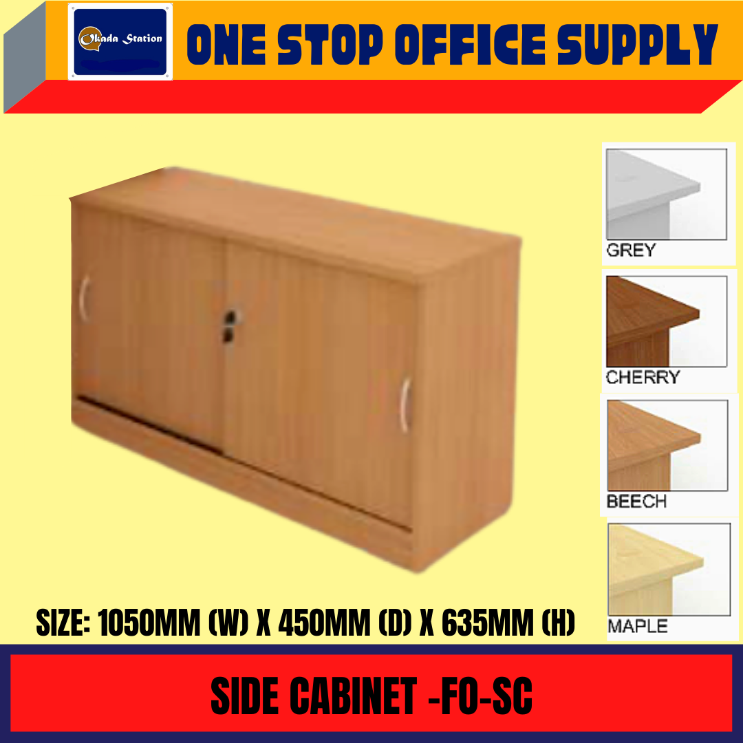 WOODEN SIDE CABINET WITH SLIDING DOOR / SIDE CABINET / FO-SC / KABINET / CABINET