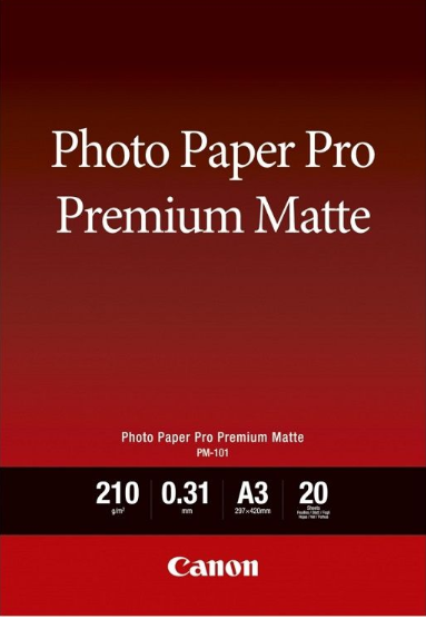 CANON Photo Paper Pro Premium Matte Paper (210g/m2) PM-101 A3 (20 sheets)