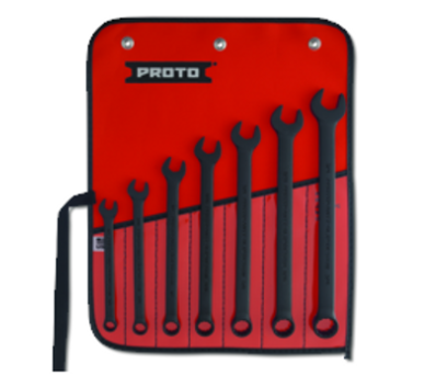 *Proto Wrench Combination Set 3/8"-3/4"AF X 7 Pcs Asd O/E 12 Points Steel Black Pvc Pouch 1200HBASD