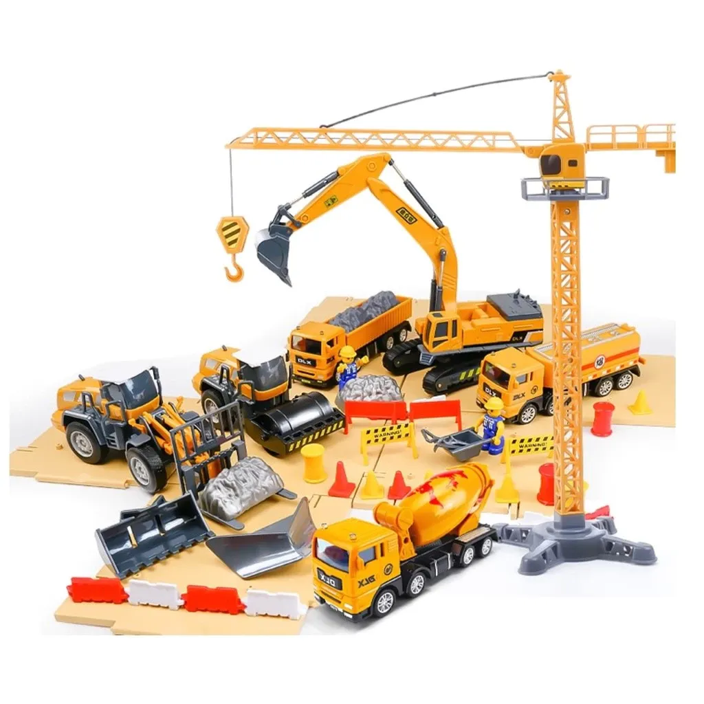 Kids Toys Engineering Heavy Crane Construction Truck Vehicle/ Mainan Kanak-Kanak Cement Truck C-SZ-806-KK