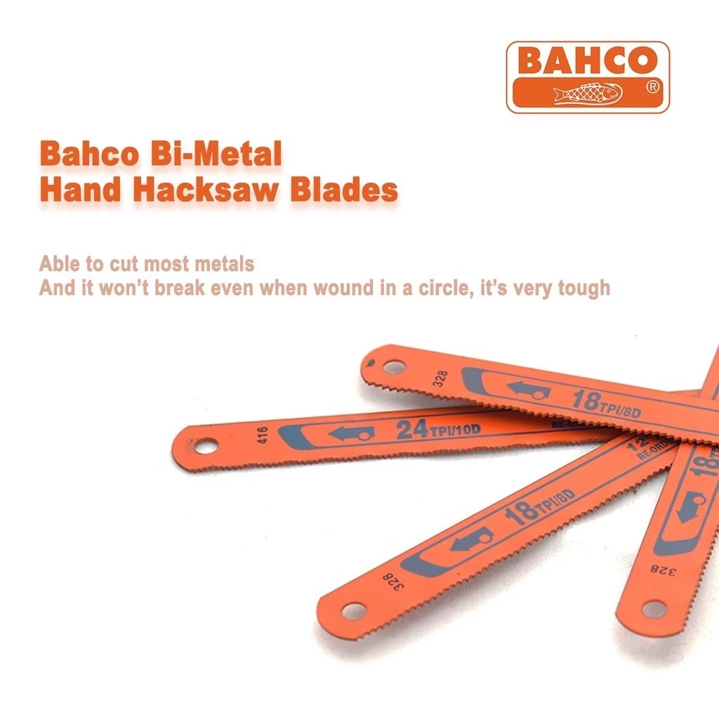 Bahco Sandflex Saw Blade Hack Saw Blade 12"/300mm (18 TPI / 24 TPI / 32 TPI) 10pcs