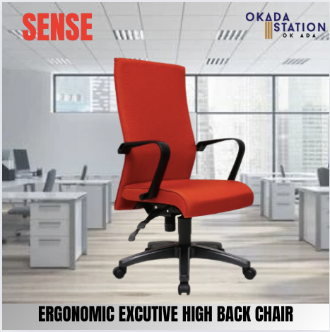 SENSE ERGONOMIC OFFICE HIGH BACK CHAIR / CLASSIC CHAIR / SENSE SERIES / SENSE H/B / HIGH BACK CHAIR / OFFICE CHAIR / EXECUTIVE CHAIR / CHAIR / KERUSI PEJABAT / SENSE