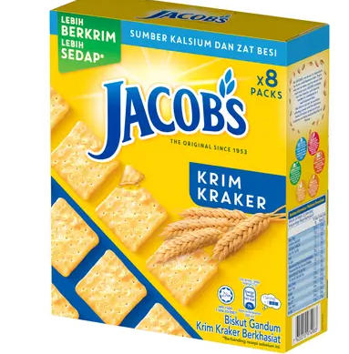 Jacob's Cream Cracker Sachet Multipack Box - 8 x 27g