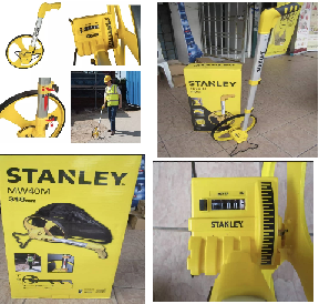 STANLEY MW40M COUNTER MEASURING WHEEL 77-174 WHEEL DIAMETER 318 MEASURE TAPE