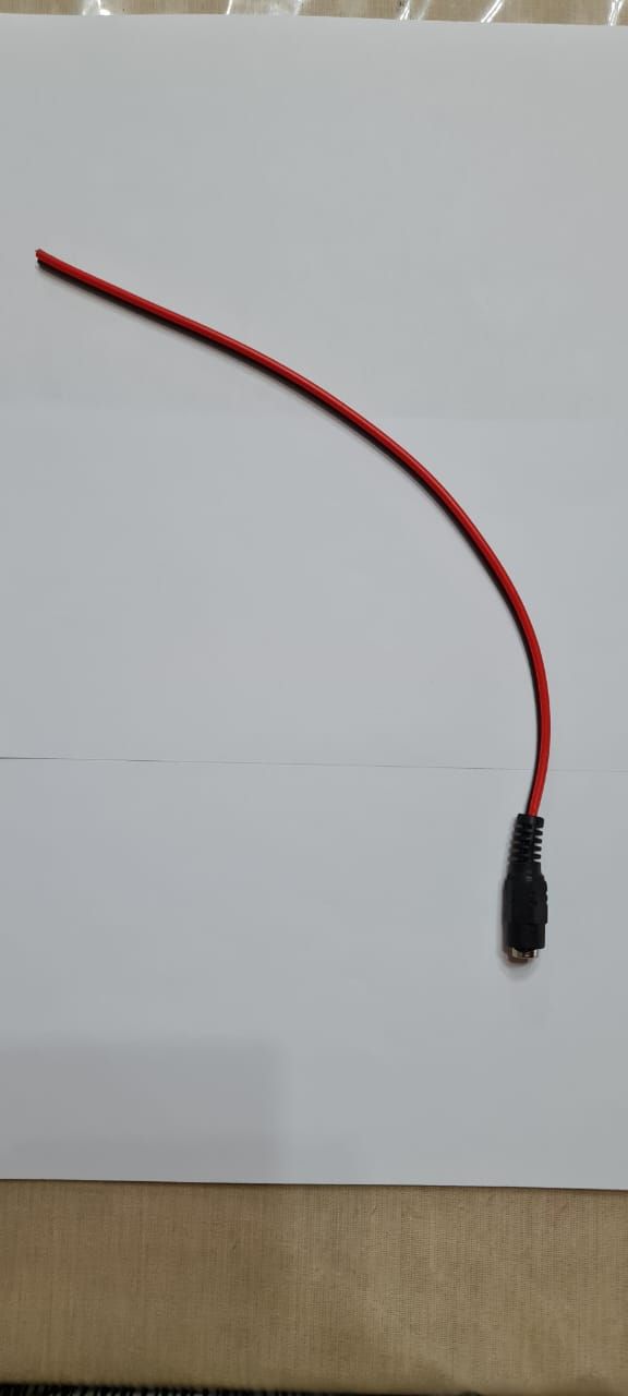 Female Jack c/w 11 inches red/white jumper wire. (for 48V 2.0A Switching Adapter)
