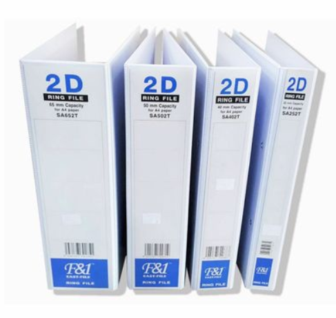 EAST-FILE 2D PVC RING FILE — 25MM, 40MM, CAPACITY FOR A4 PAPER
